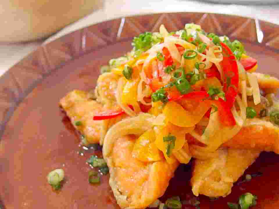 焼き鮭ハラスの南蛮漬け