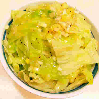 キャベツのねぎごま油和え