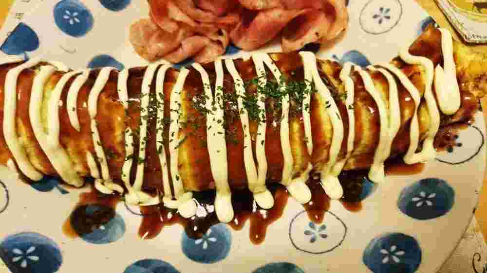 お好み焼き風キャベツオムレツ