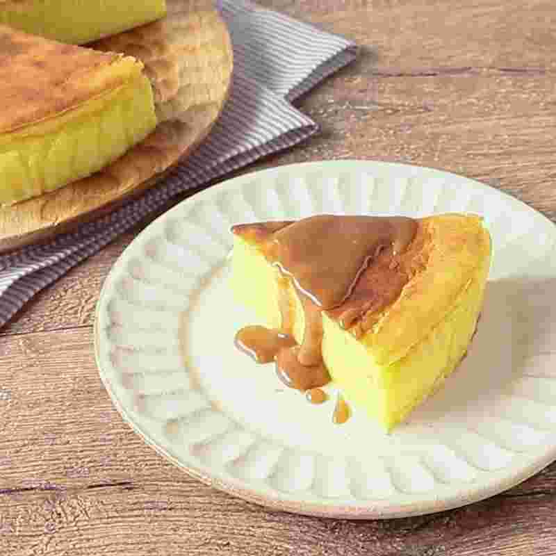 さつまいもとキャラメルソースのチーズケーキ