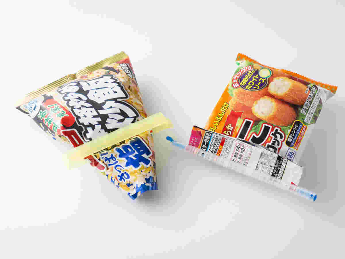 開封した冷凍食品の様子