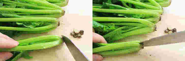 ほうれん草の下処理