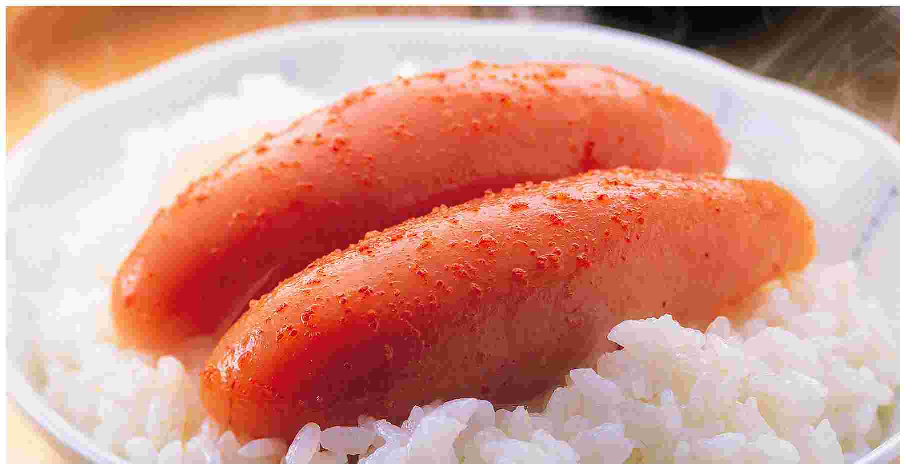 ご飯に明太子が乗った画像