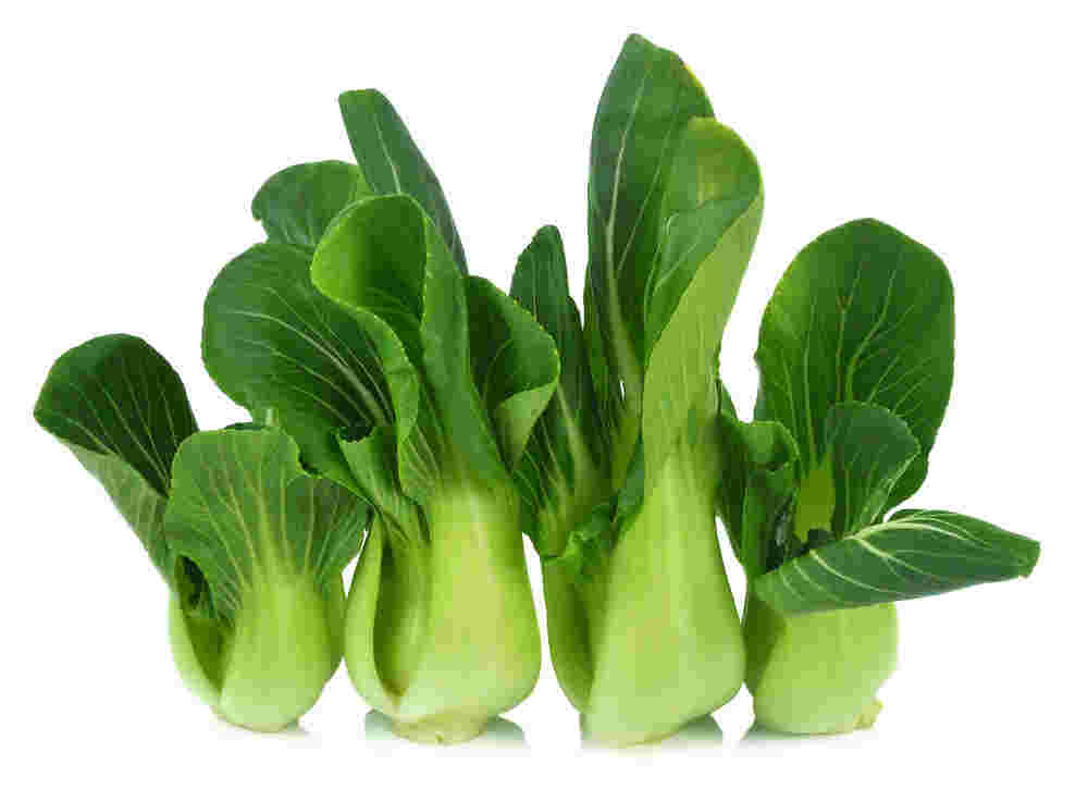 4つのチンゲン菜の画像