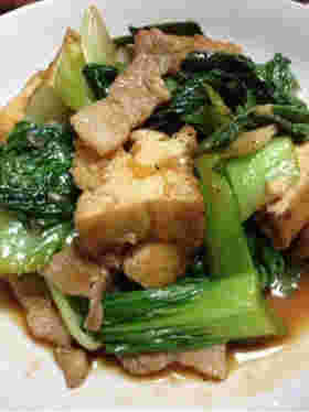 チンゲン菜と豚肉の炒め物画像