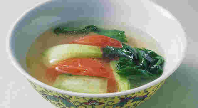 チンゲン菜スープ画像