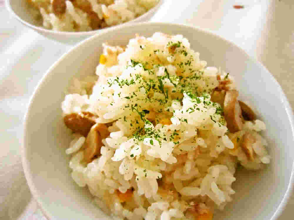 コンソメ味のシーチキン炊き込みご飯