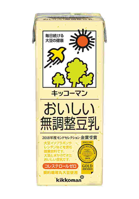 キッコーマンの飲みやすいおいしい無調整豆乳