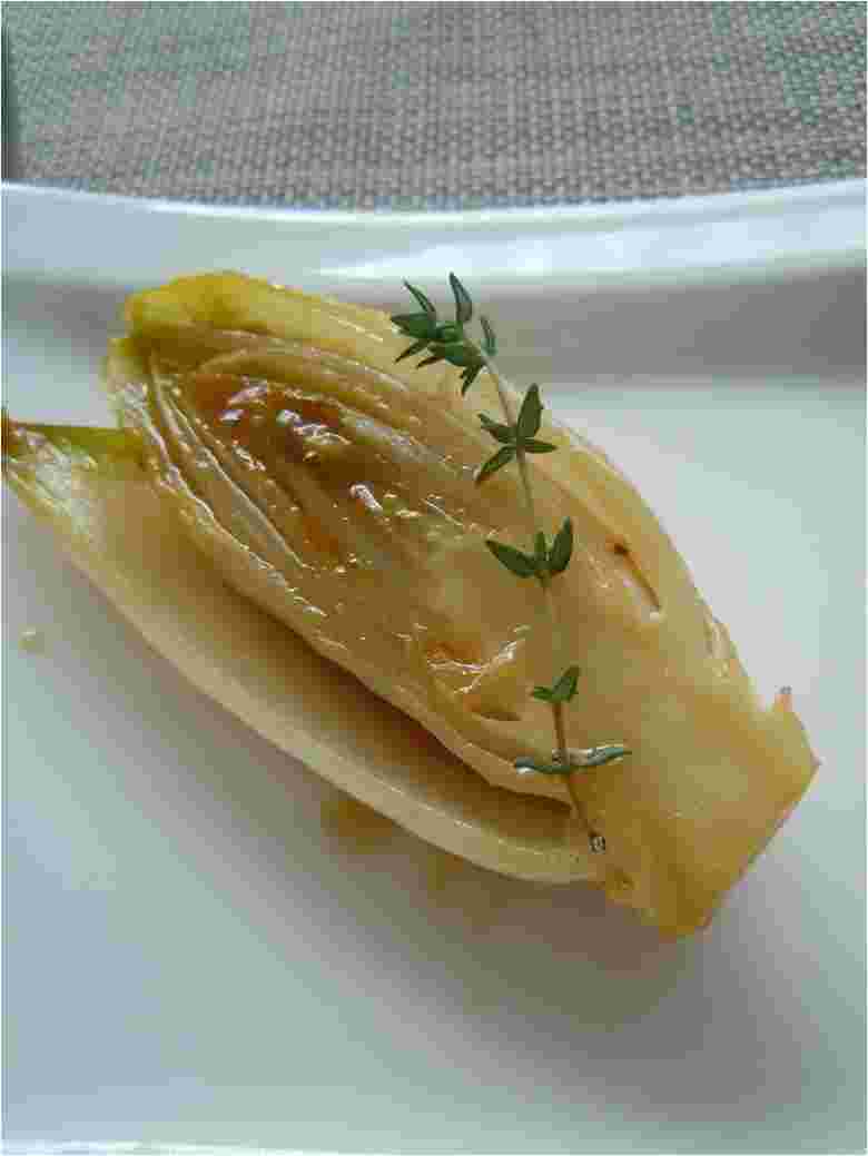 チコリのオレンジ煮　温サラダ風