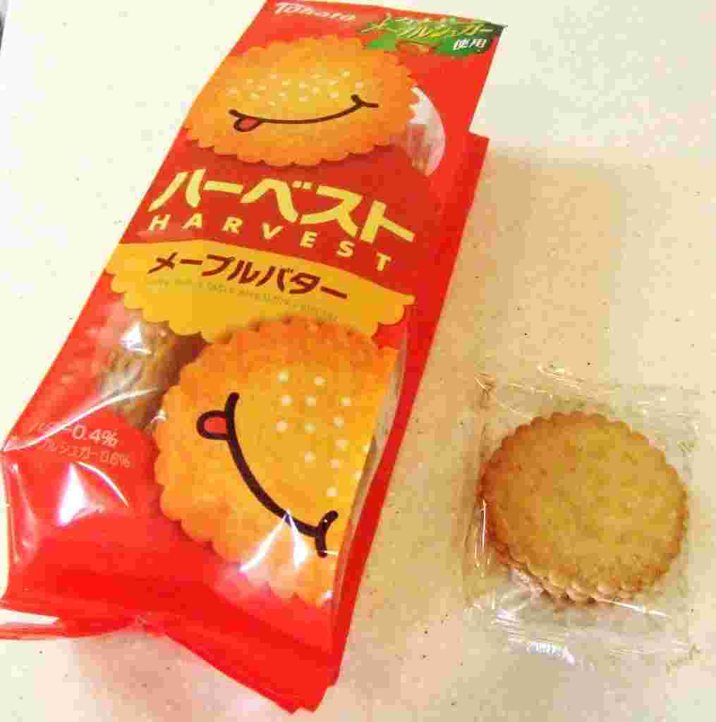 ハーベストメープルバターのパッケージと個包装されたハーベスト