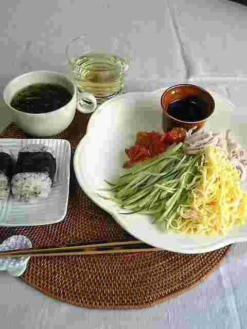 冷やし中華と副菜