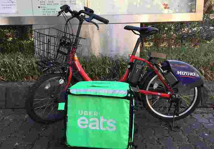 ドコモのシェアバイクとウーバーイーツのバック