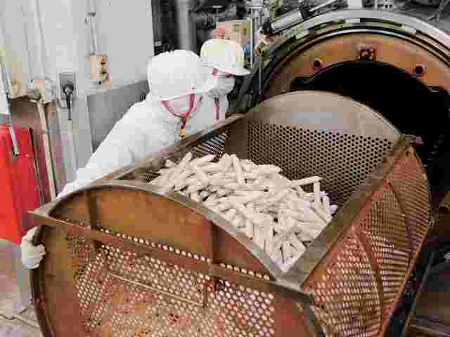 魚肉ソーセージの加熱処理