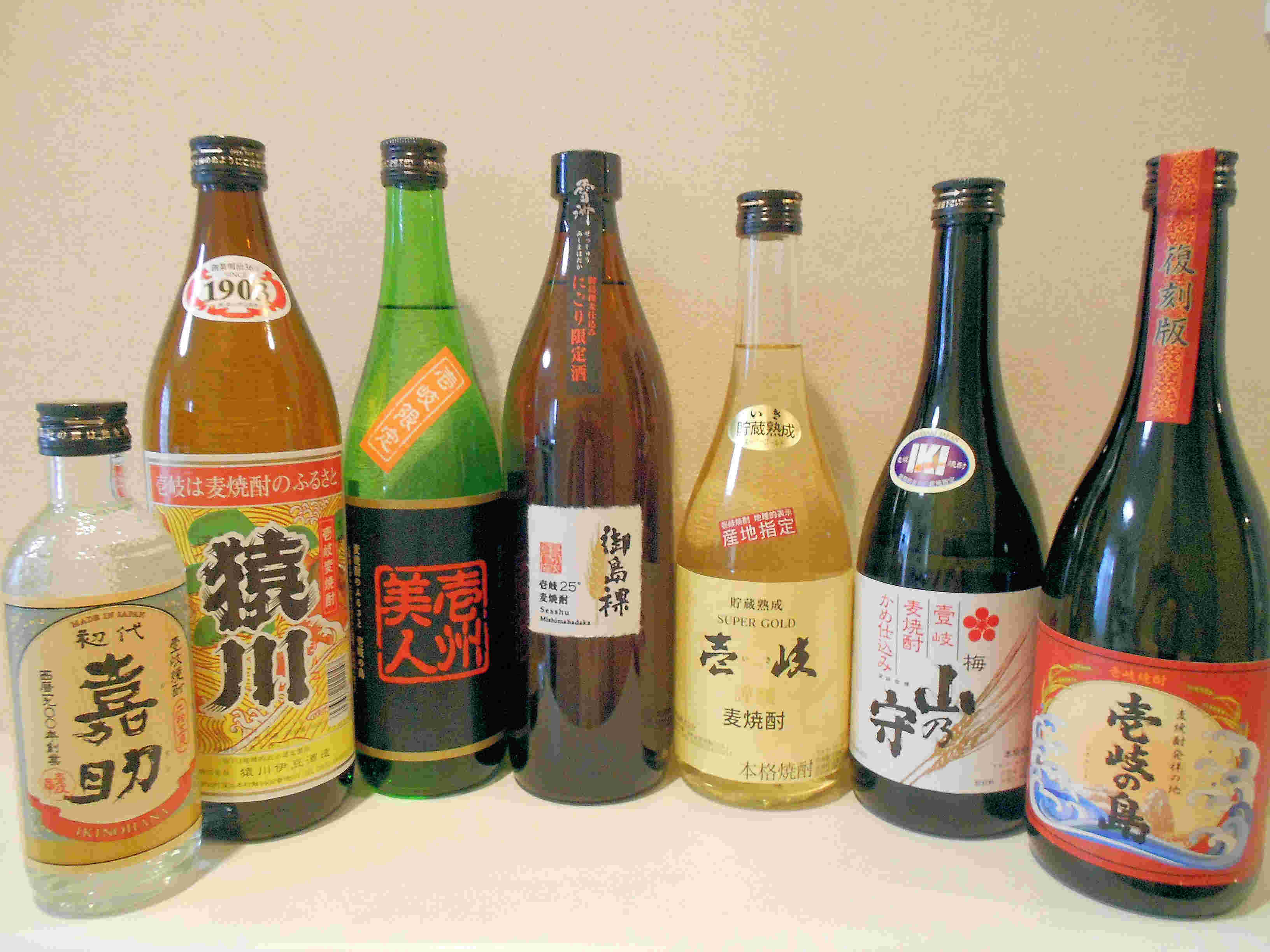 色々な壱岐焼酎