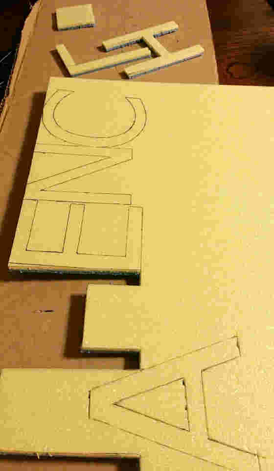 カラーボードで作るアルファベット