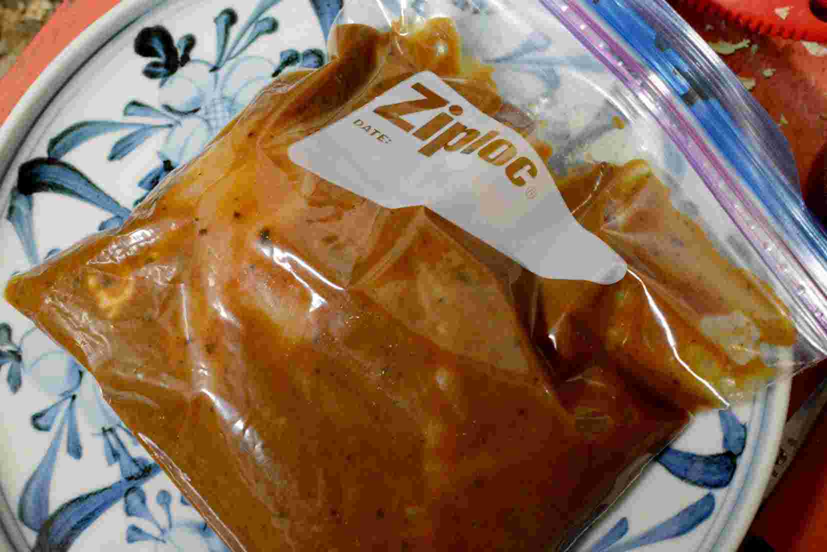 ジップロックに入ったカレー