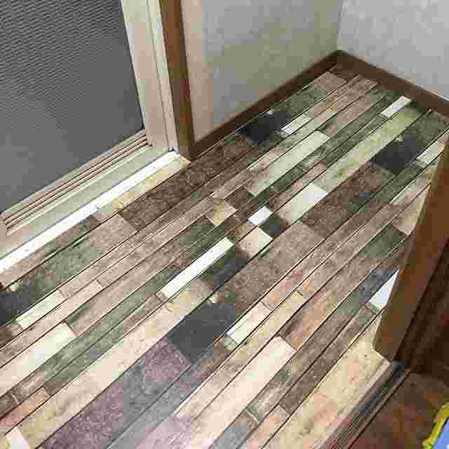 リメイクシートを張った様子