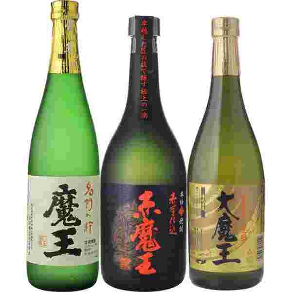 白玉醸造「魔王」・櫻の郷酒造「赤魔王」・濱田酒造「大魔王」