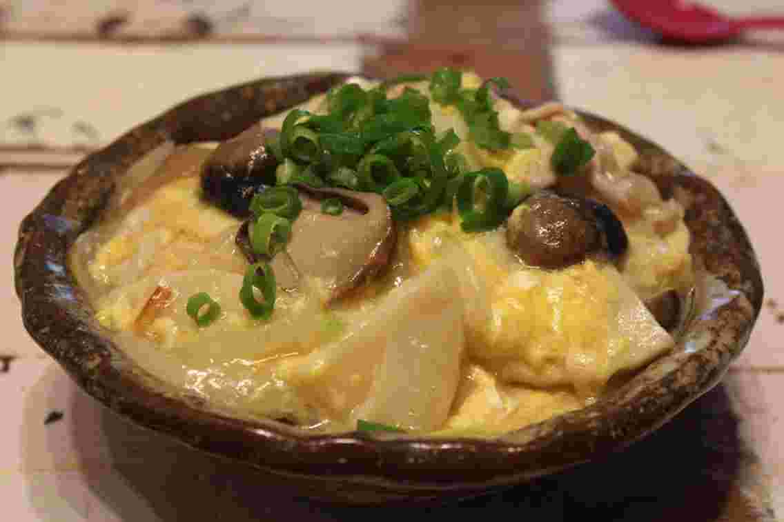 フクロタケと豚ロースの中華あん