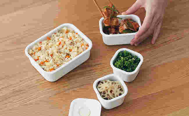 小分けに詰められたお弁当