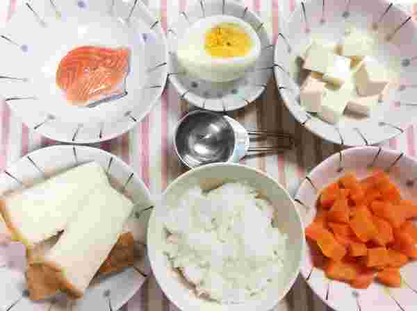 パンやごはん、鮭など離乳食にオススメの食材