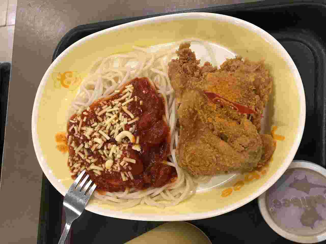 ジョリビーのスパゲッティなど