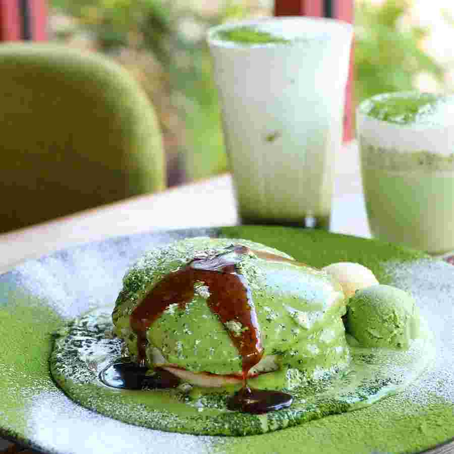 コナズ珈琲の抹茶のパンケーキ