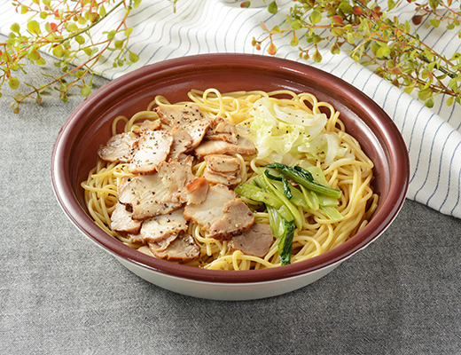 大盛！チャーシューパスタ～和風にんにく醤油～
