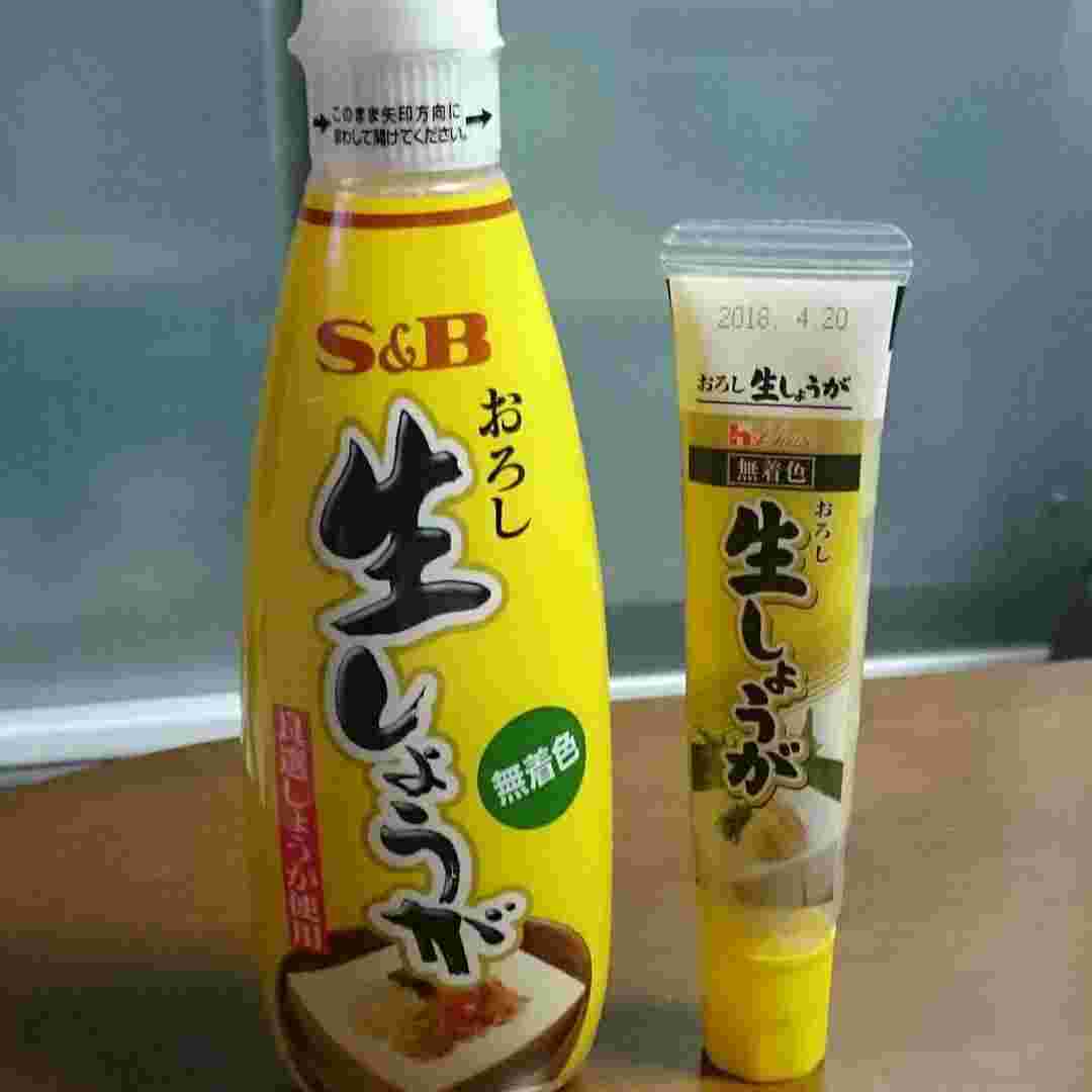 おろし生姜のチューブの様子