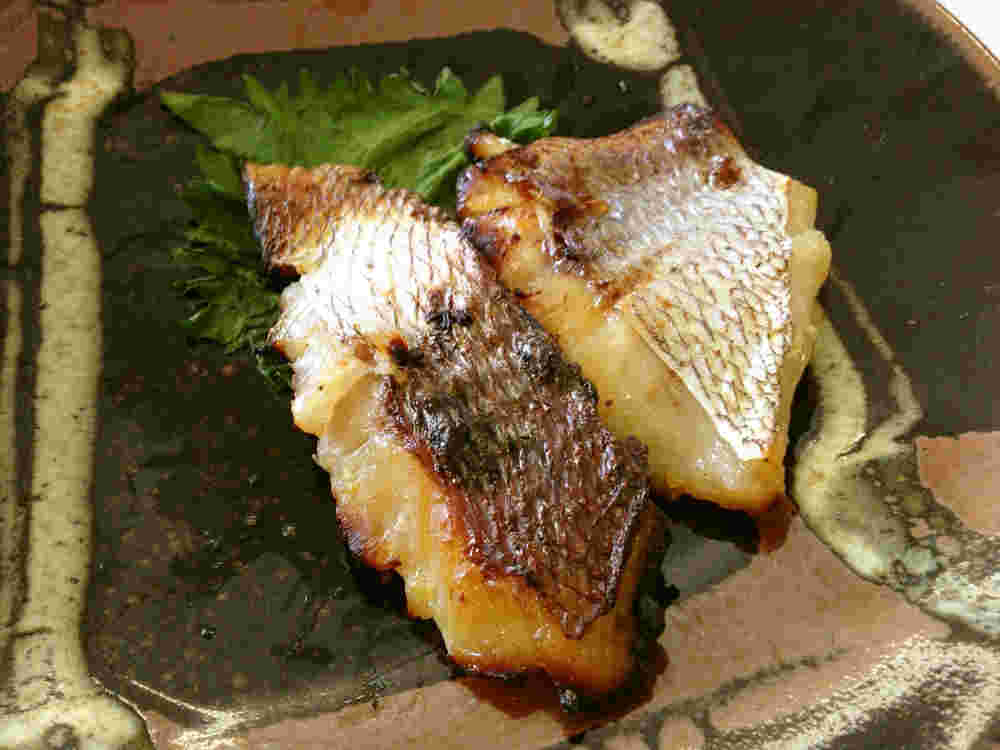 桜鯛のミソ漬け焼き
