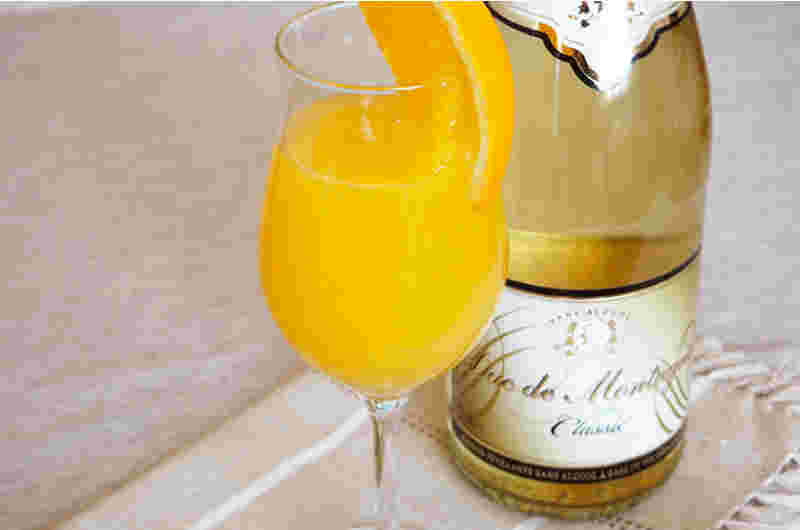ノンアルコールのミモザ風
