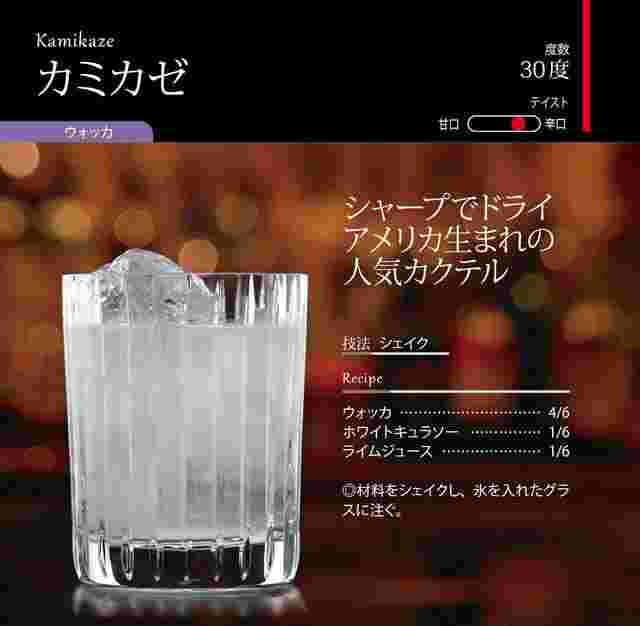 カミカゼの度数とレシピ