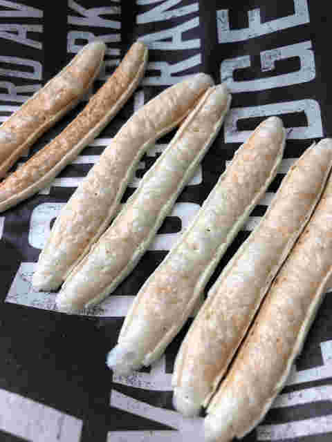 綺麗に焼き色がついたチンしたチータラ