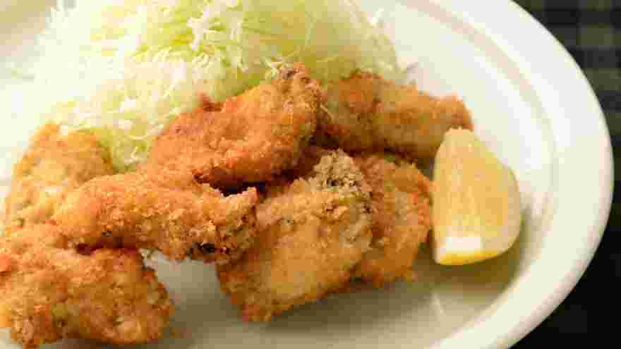魚のフライの様子
