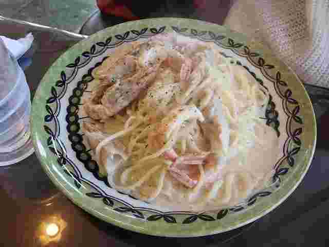 モサエビのクリームソースパスタ