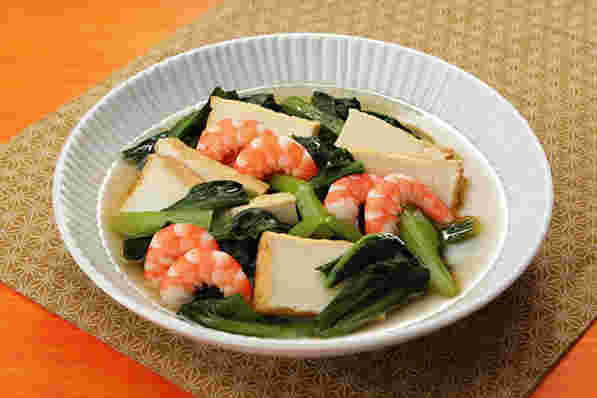 小松菜と厚揚げの煮物