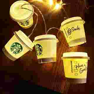 スタバプリンカップの間接照明