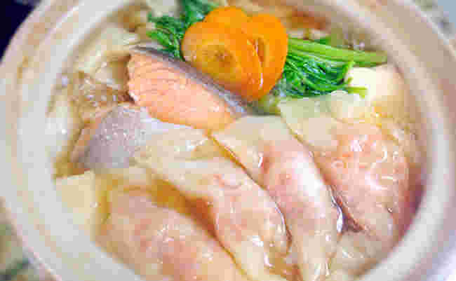 鮭と餃子の鍋