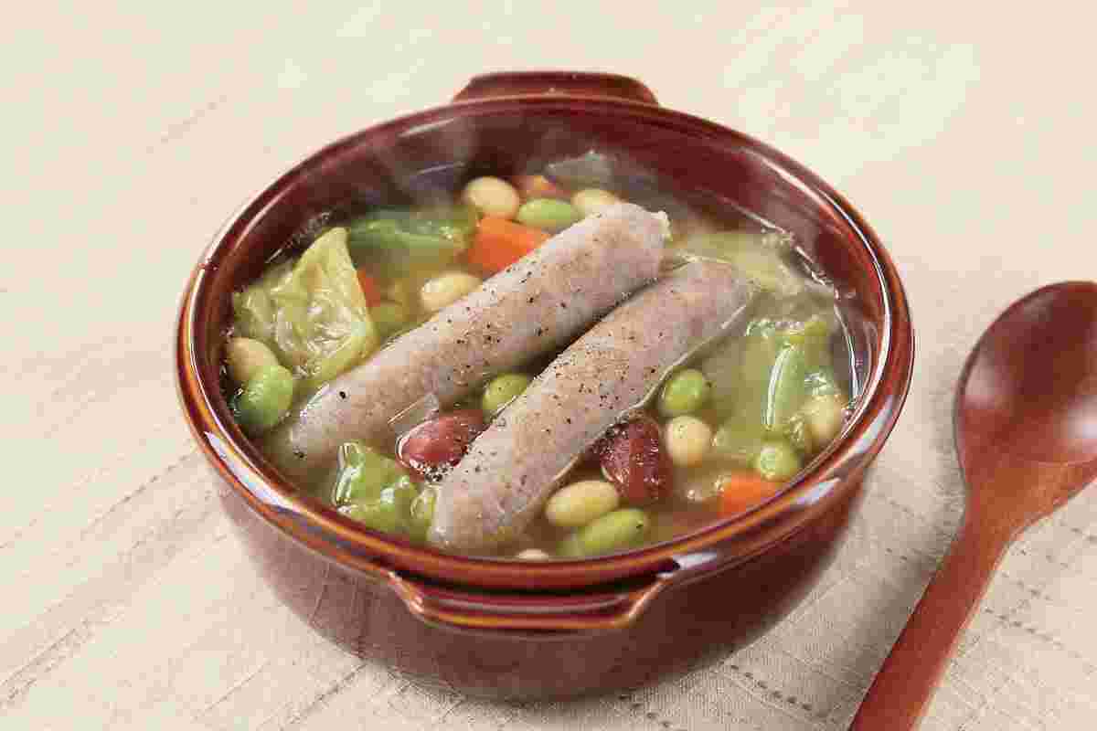 豆とウインナーのポトフ