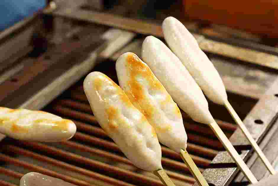 笹かまぼこを焼いているところ