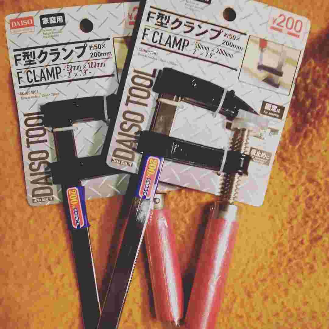 ダイソーのF型クランプ