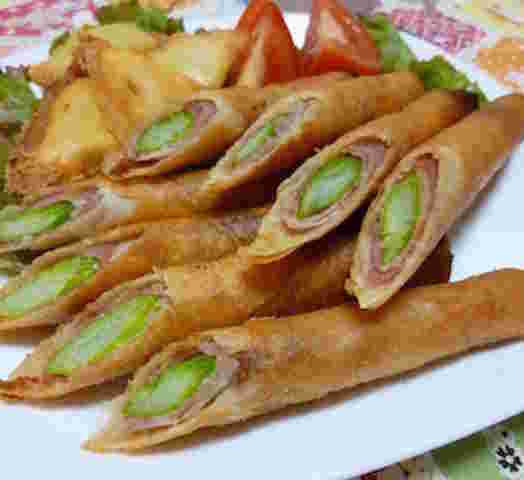 アスパラベーコンの春巻き