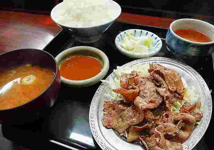 豚バラ定食
