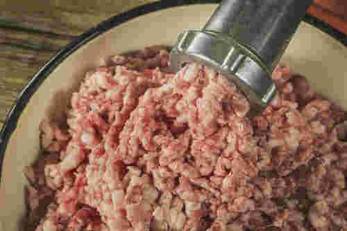 ひき肉にされた状態のお肉