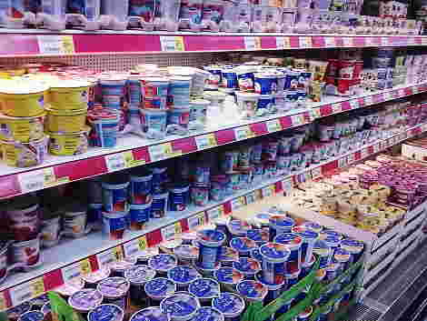 フィンランドの乳製品売り場