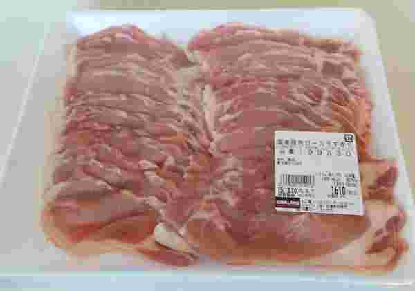 コストコの国産チルド豚肉 ロース うすぎり
