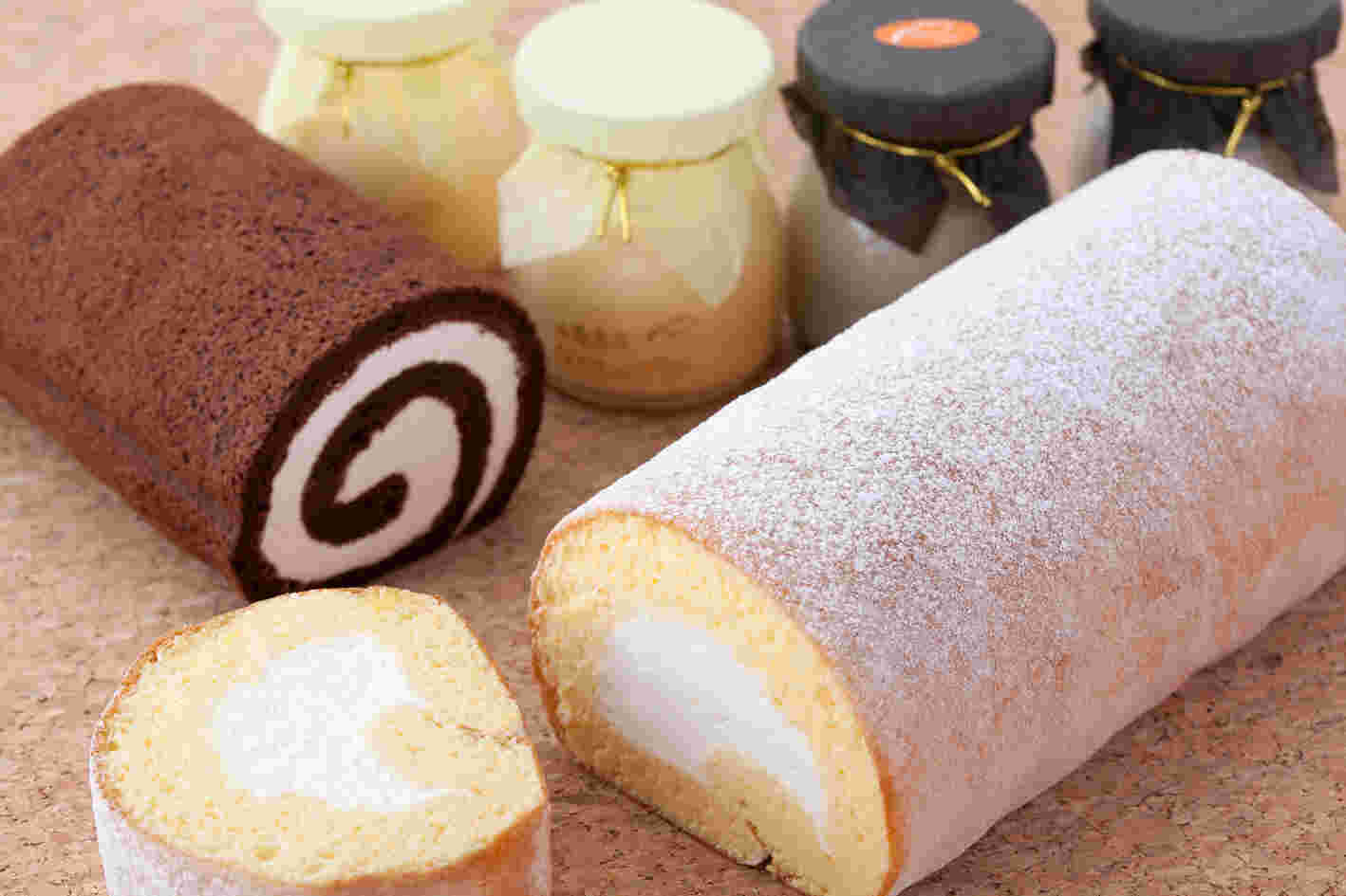 ゆふふのロールケーキとプリン
