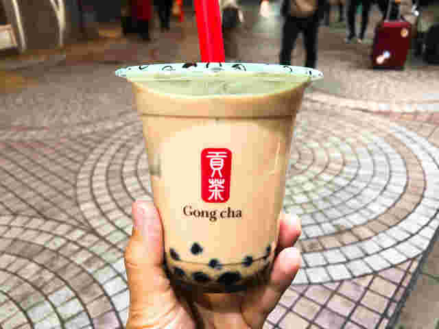 Gong chaのタピオカミルクティー
