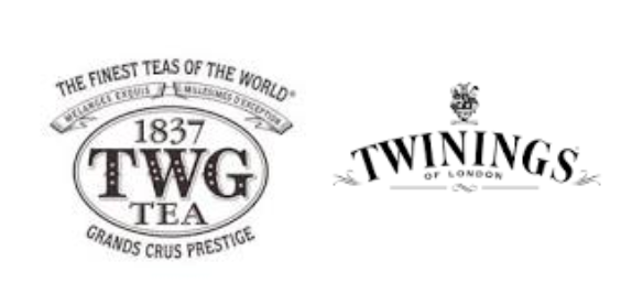 TWGのロゴとトワイニングのロゴ