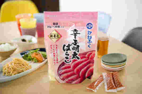 卓上に置いた辛子明太ばらこ